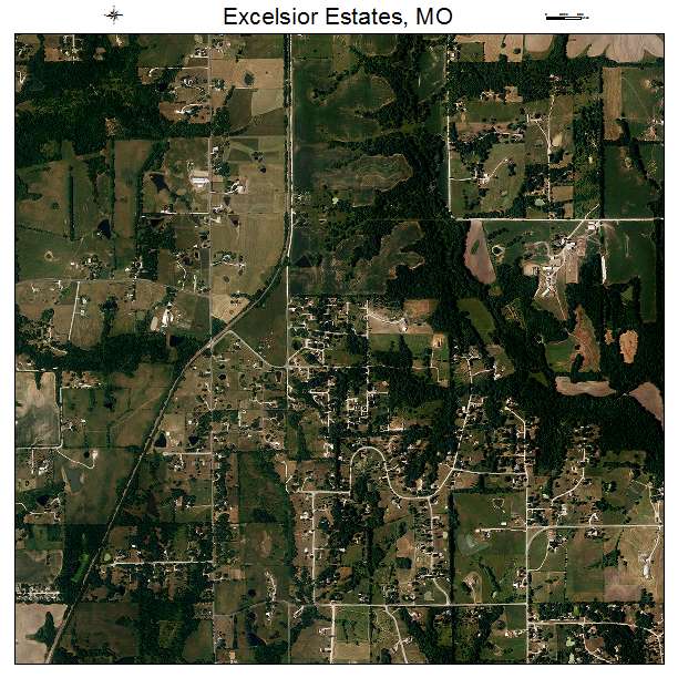 Excelsior Estates, MO air photo map