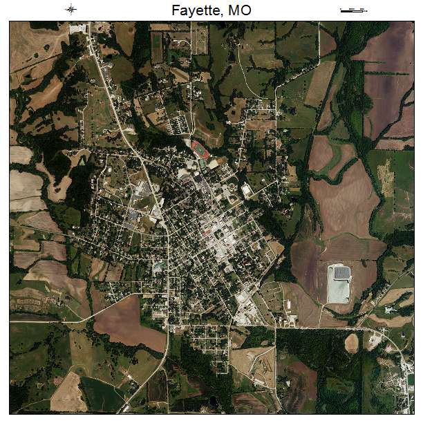 Fayette, MO air photo map
