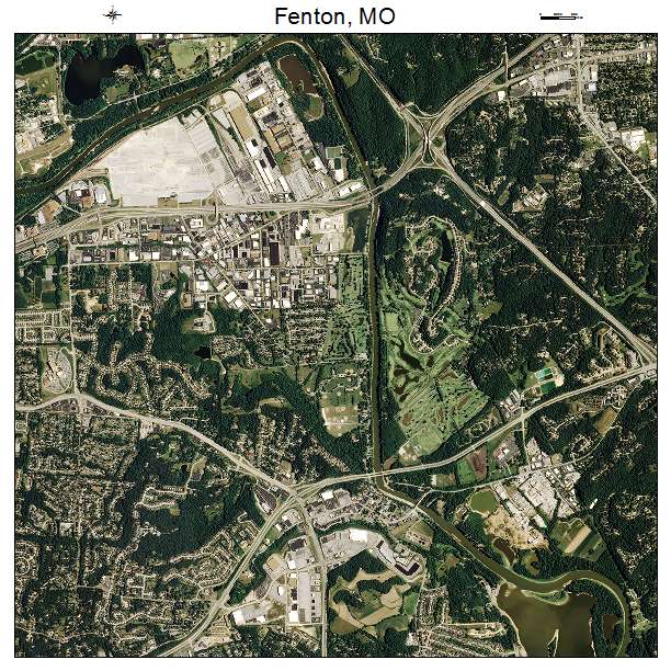 Fenton, MO air photo map