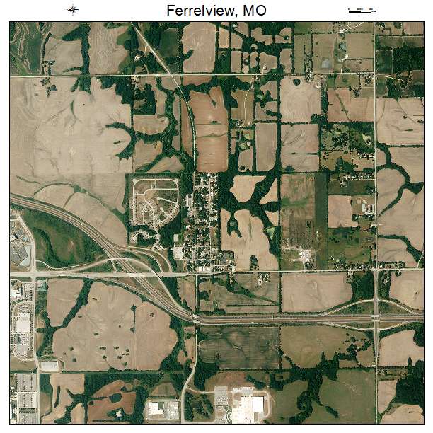 Ferrelview, MO air photo map