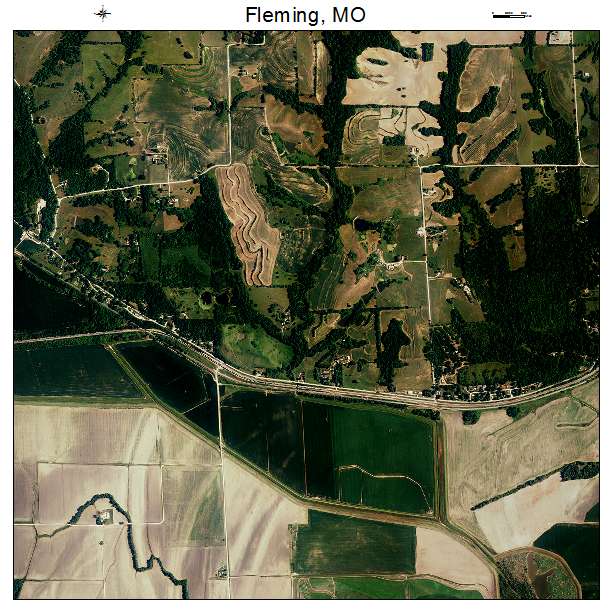 Fleming, MO air photo map