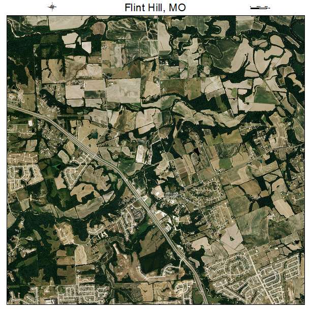 Flint Hill, MO air photo map