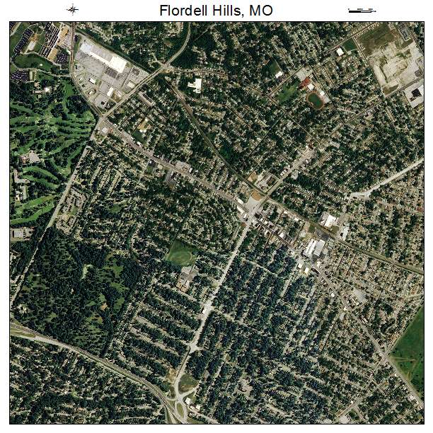 Flordell Hills, MO air photo map
