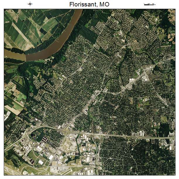 Florissant, MO air photo map