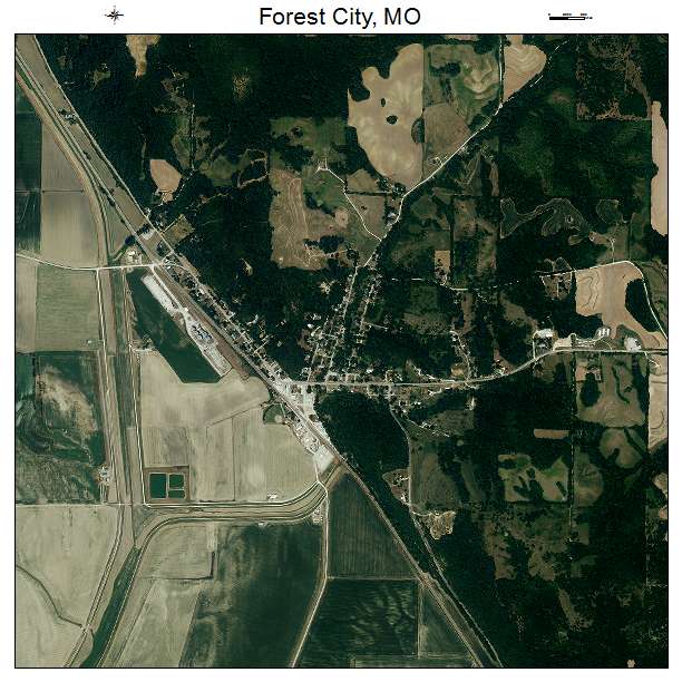 Forest City, MO air photo map