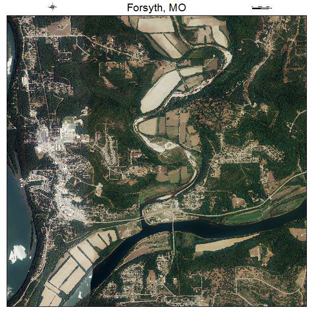 Forsyth, MO air photo map