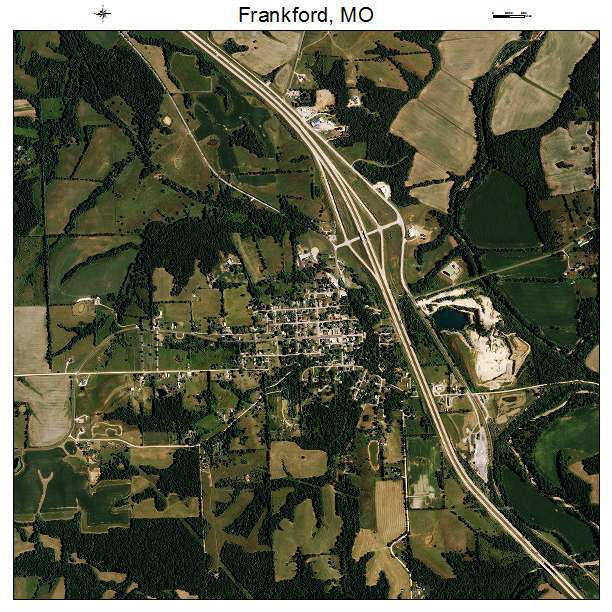Frankford, MO air photo map