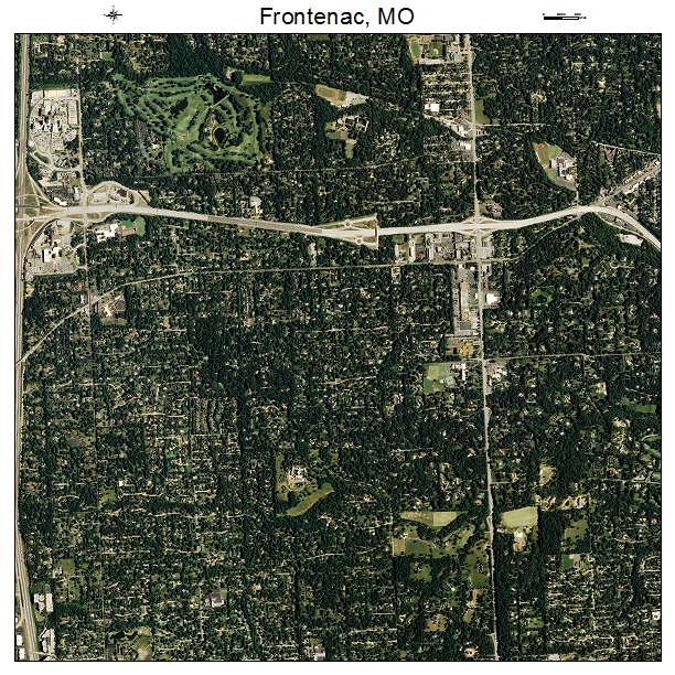 Frontenac, MO air photo map