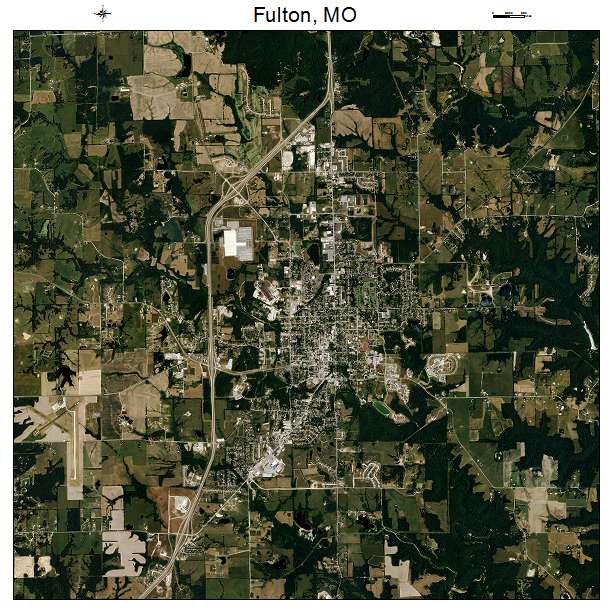 Fulton, MO air photo map