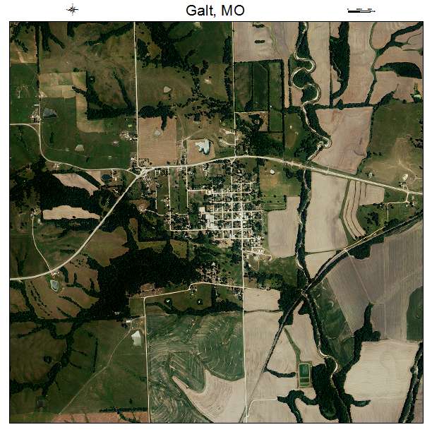 Galt, MO air photo map
