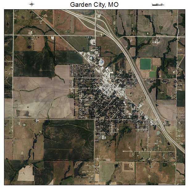 Garden City, MO air photo map
