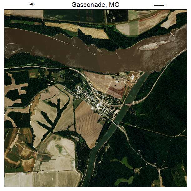 Gasconade, MO air photo map