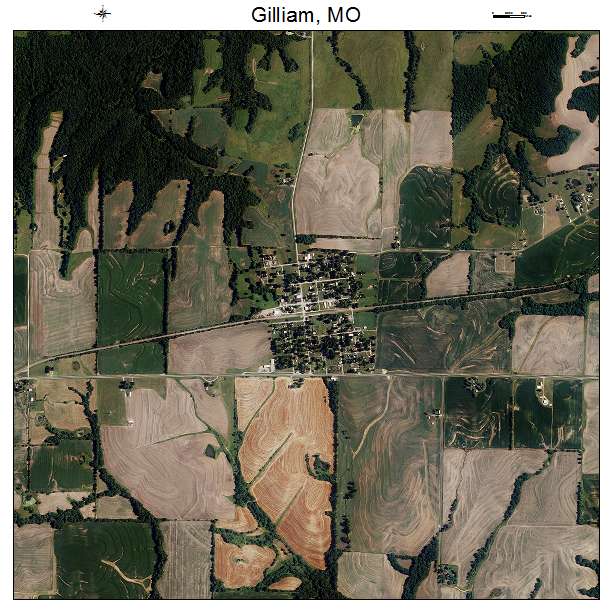 Gilliam, MO air photo map