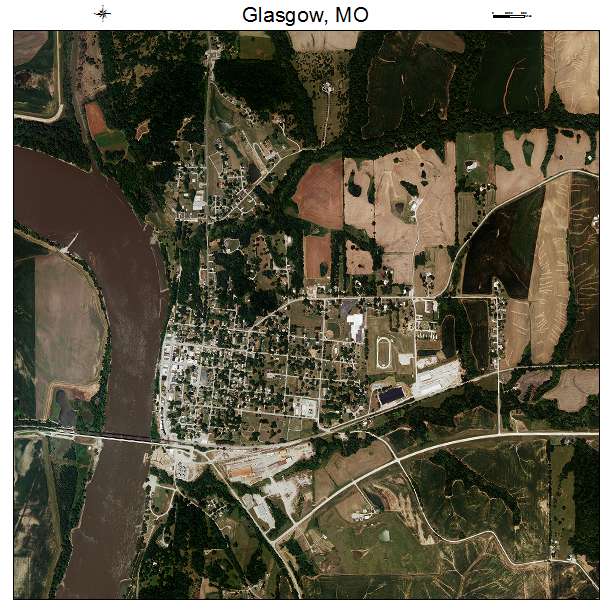 Glasgow, MO air photo map