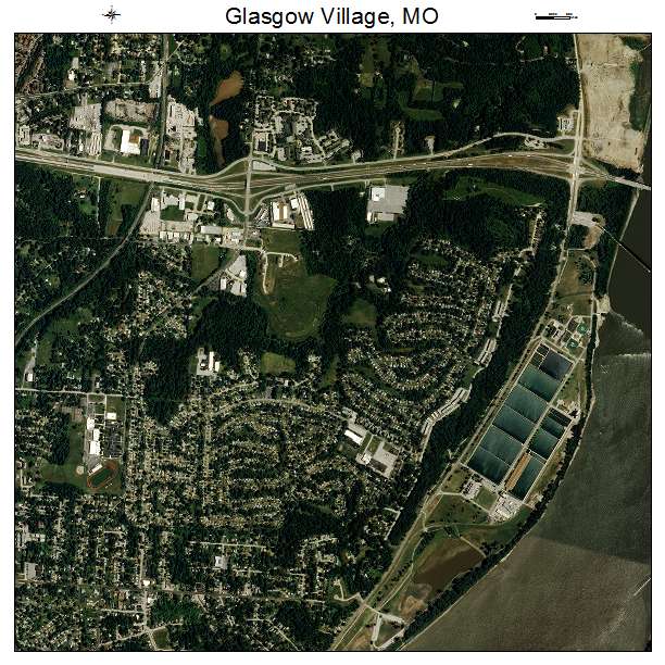 Glasgow Village, MO air photo map