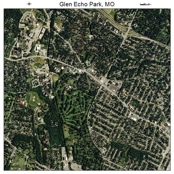 Glen Echo Park, MO air photo map