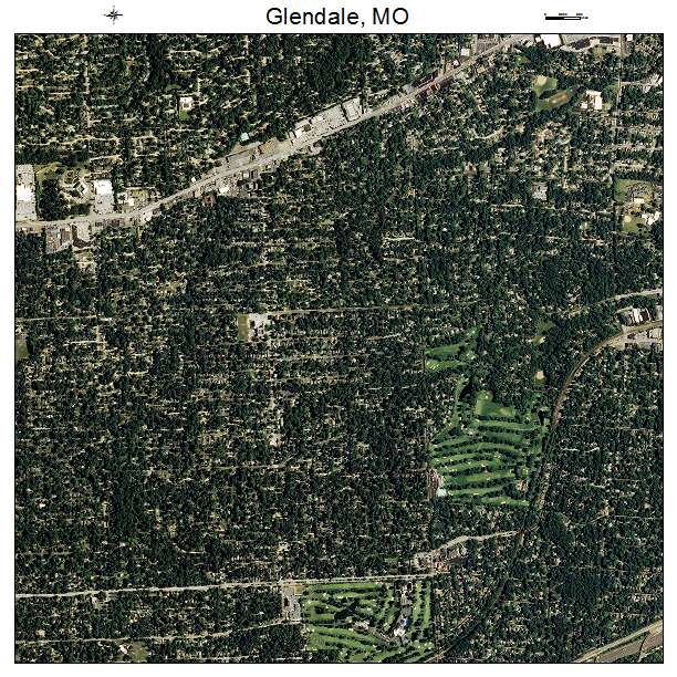 Glendale, MO air photo map