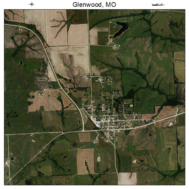 Glenwood, MO air photo map