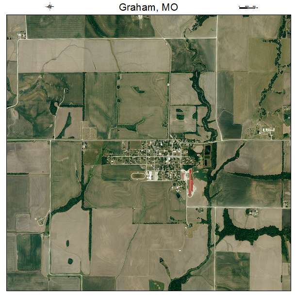 Graham, MO air photo map