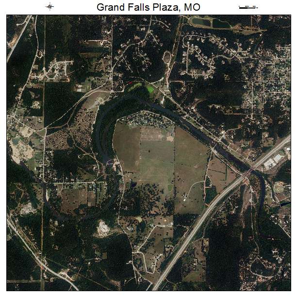 Grand Falls Plaza, MO air photo map