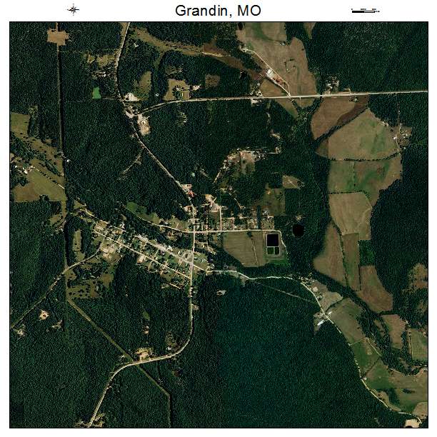 Grandin, MO air photo map