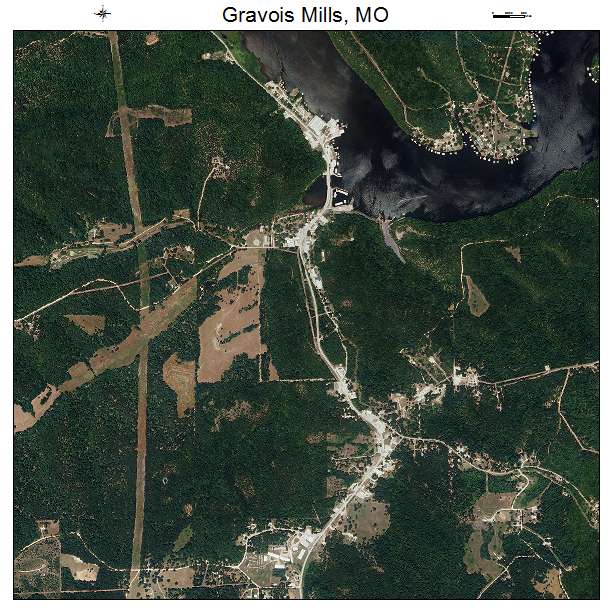 Gravois Mills, MO air photo map