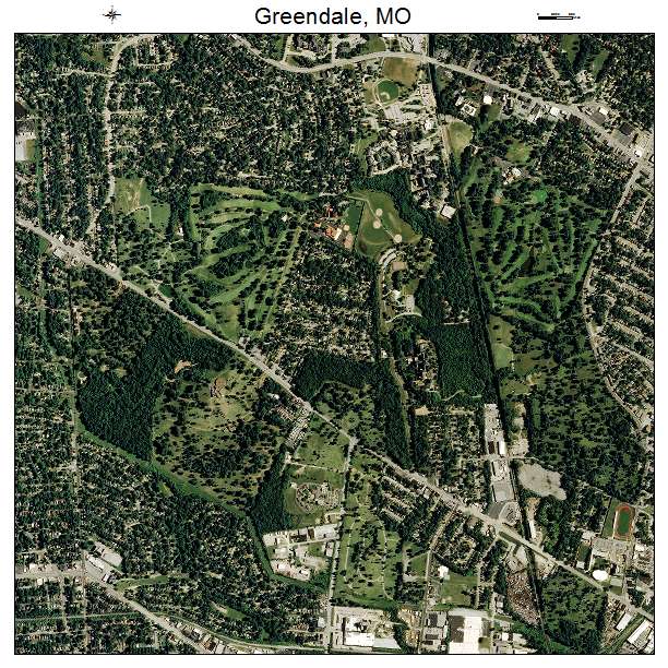 Greendale, MO air photo map