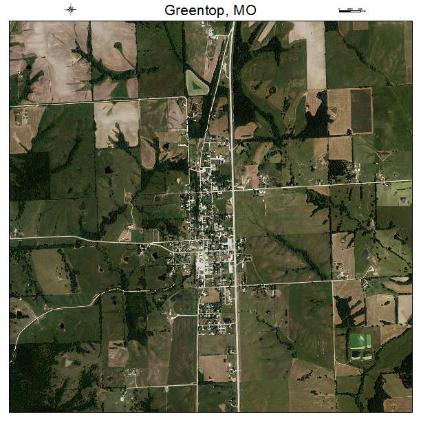Greentop, MO air photo map