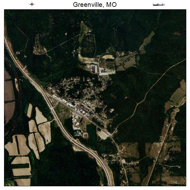 Greenville, MO air photo map