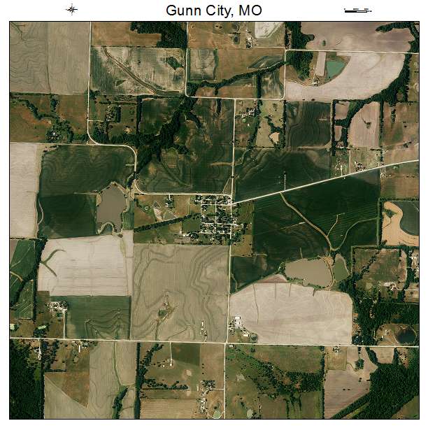 Gunn City, MO air photo map