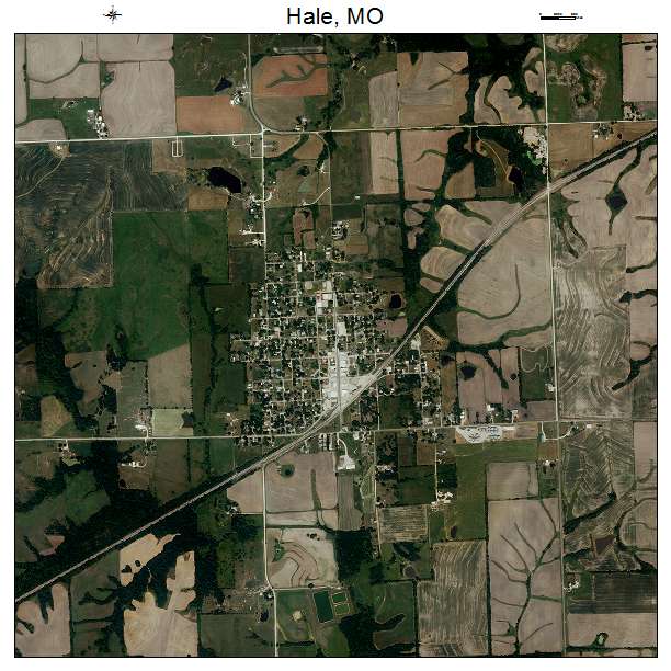 Hale, MO air photo map