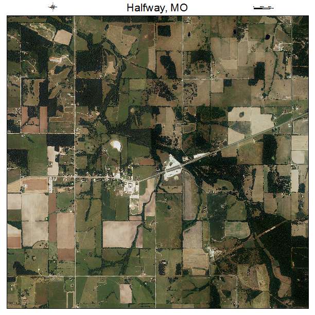 Halfway, MO air photo map