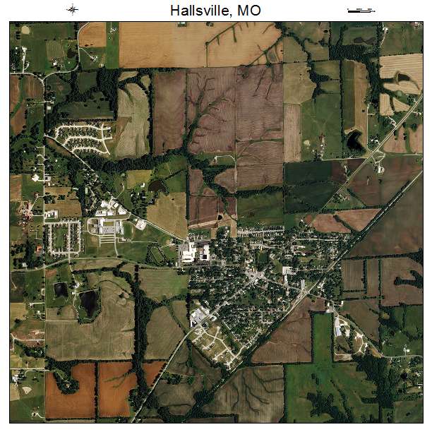 Hallsville, MO air photo map