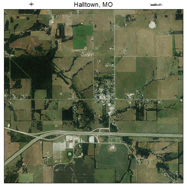 Halltown, MO air photo map