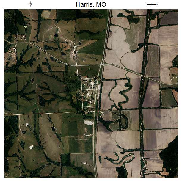 Harris, MO air photo map