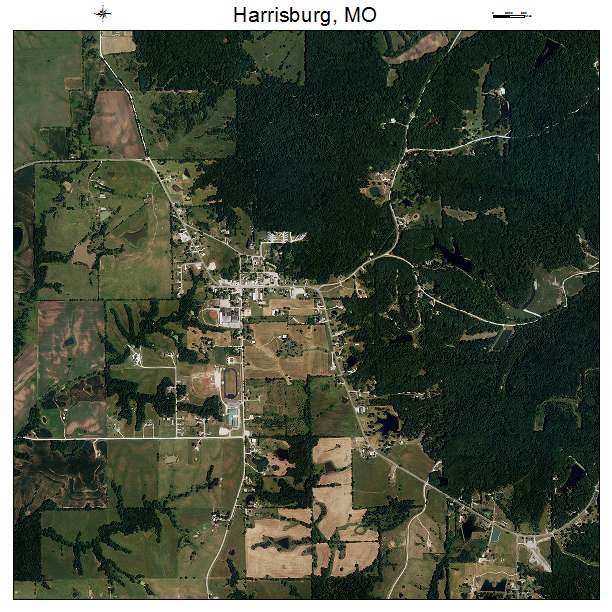 Harrisburg, MO air photo map