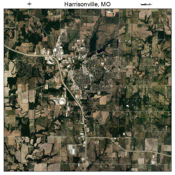 Harrisonville, MO air photo map