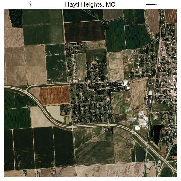 Hayti Heights, MO air photo map