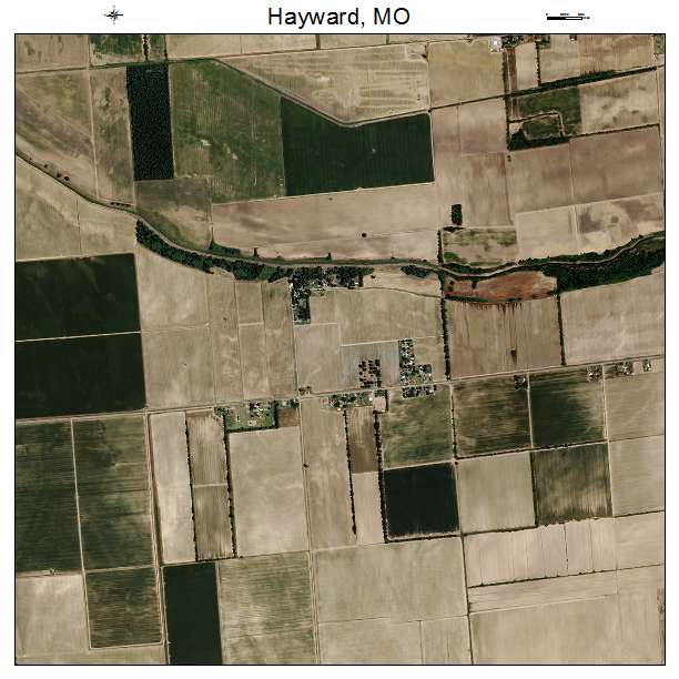 Hayward, MO air photo map