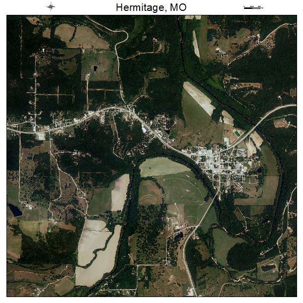 Hermitage, MO air photo map