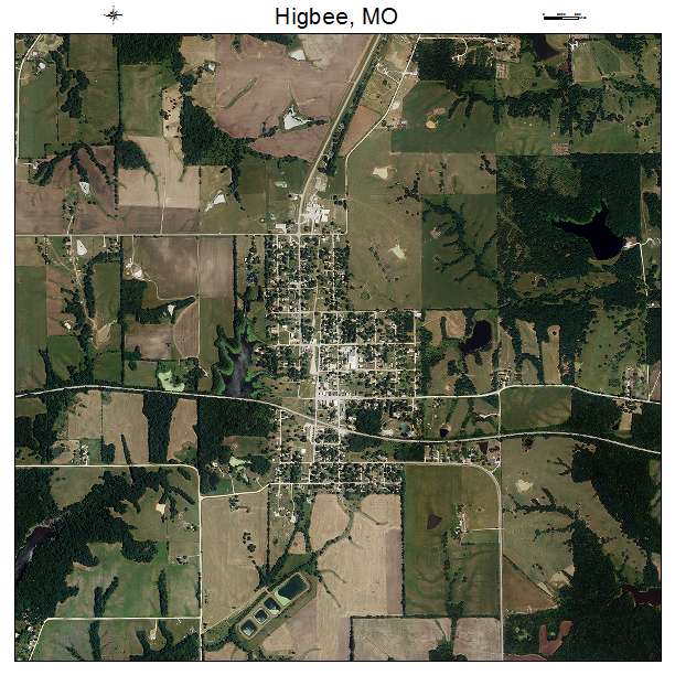 Higbee, MO air photo map