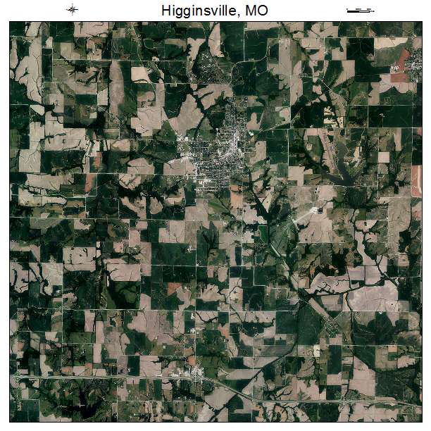 Higginsville, MO air photo map