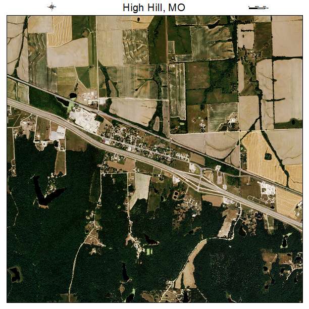 High Hill, MO air photo map