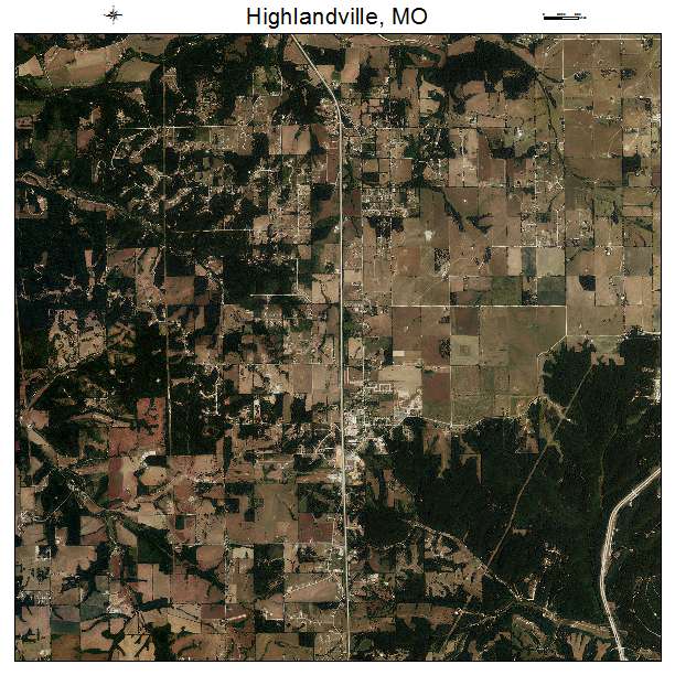 Highlandville, MO air photo map