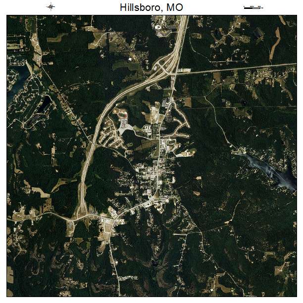Hillsboro, MO air photo map