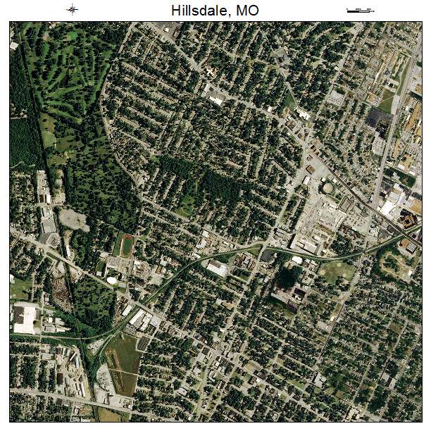 Hillsdale, MO air photo map