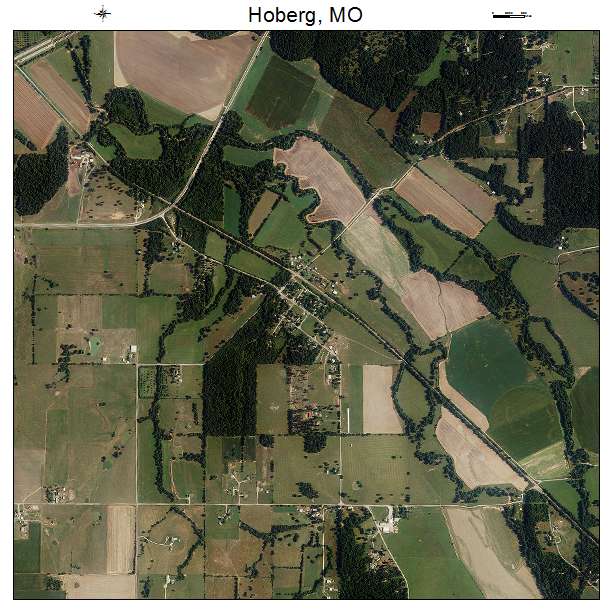 Hoberg, MO air photo map