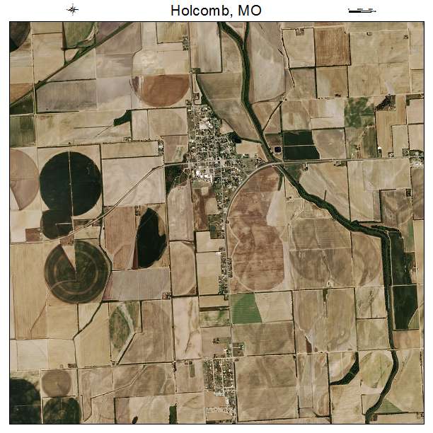 Holcomb, MO air photo map
