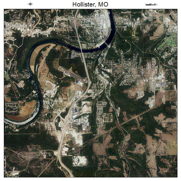 Hollister, MO air photo map