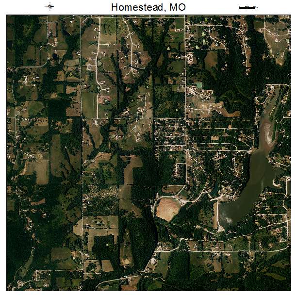 Homestead, MO air photo map